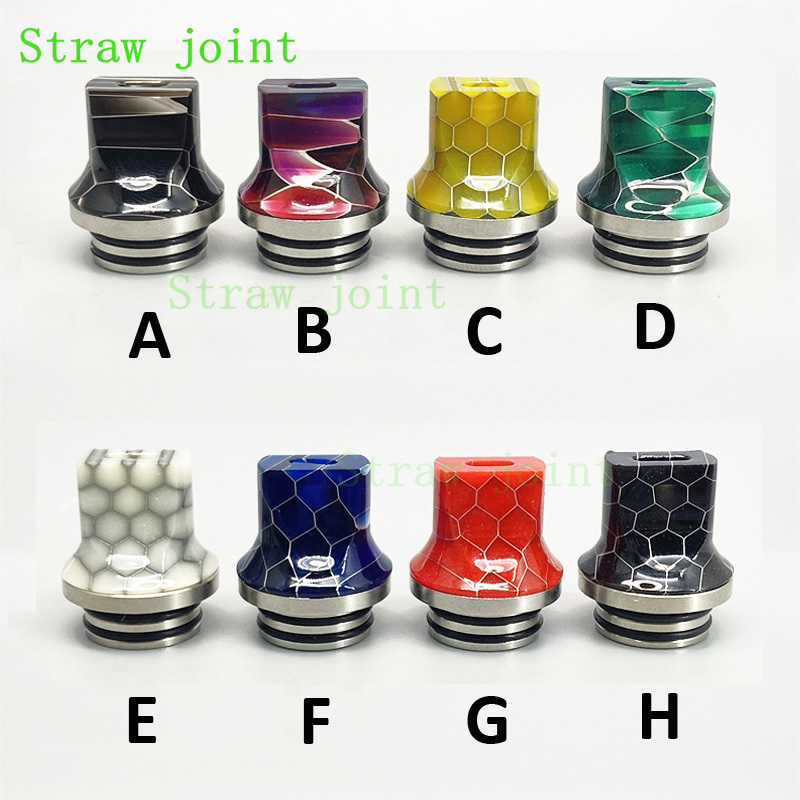 Drip Tip Resin - 1Pc 810 Platte Mond Roestvrijstalen Hars
