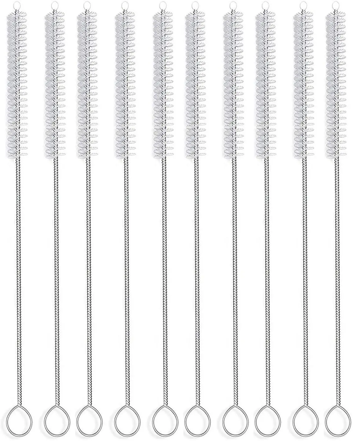 Weed Vaping Accessories - 10-delige set roestvrijstalen lange flesreinigingsborstels, flexibele