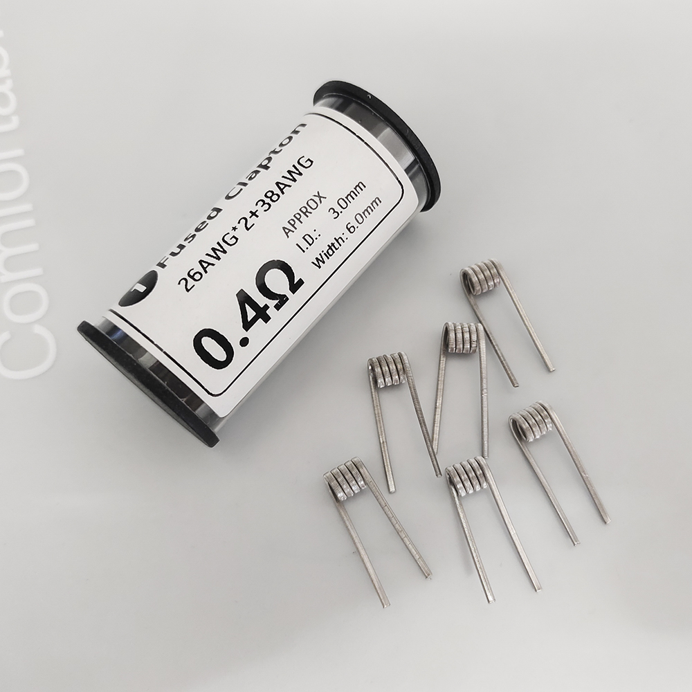 Vape Ring - 6 stuks Ni80 26x2+38AWG ID3.0 0,4ohm