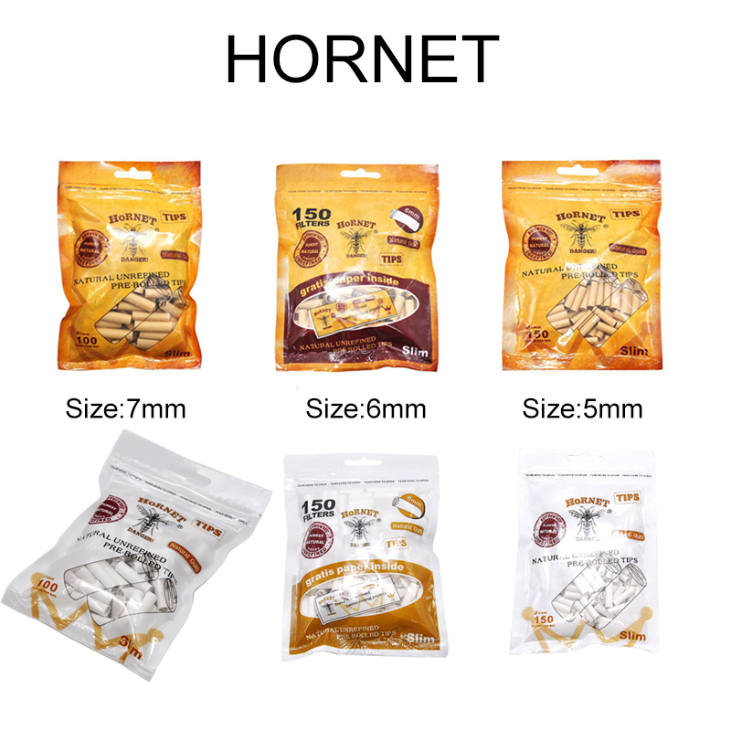 Dry Herb Vaping Accessories - HORNET DANGER Natuurlijke 5MM/6MM/7MM Dunne Sigarettenfiltertips