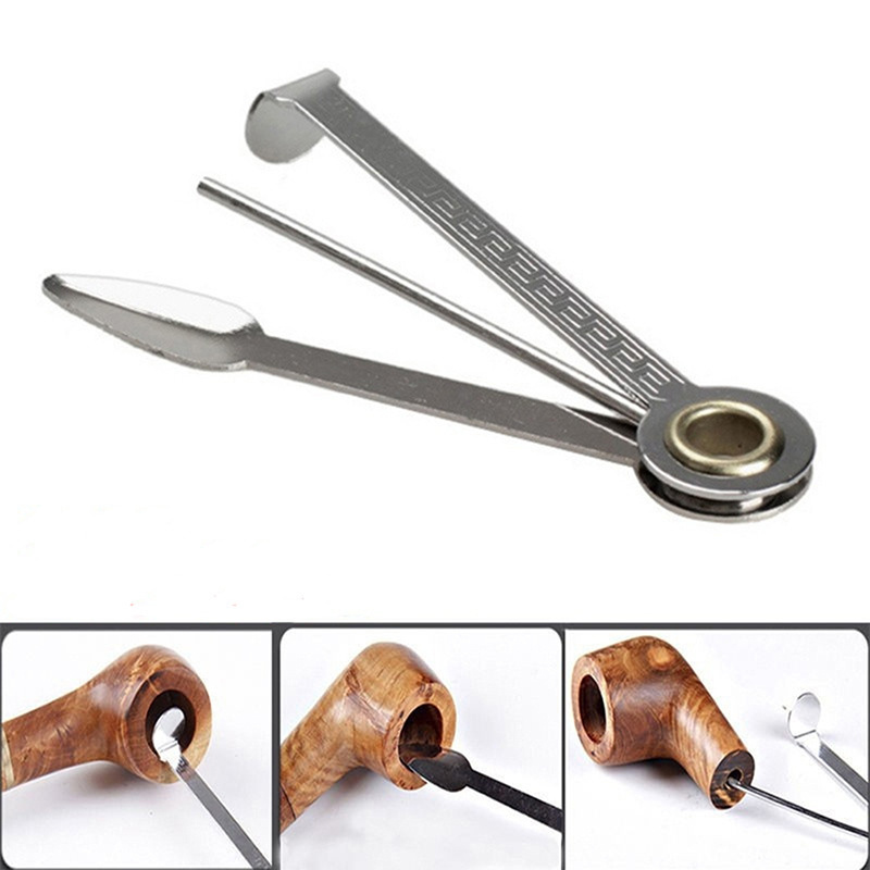 Weed Vaping Accessories - Multifunctionele 3-in-1 roestvrijstalen reinigingshulp voor rookpijpen,