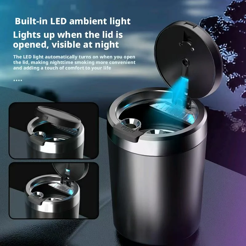 Vape Decoration - Draagbare LED rookloze auto-asbak Universele auto-sigarettenhouder