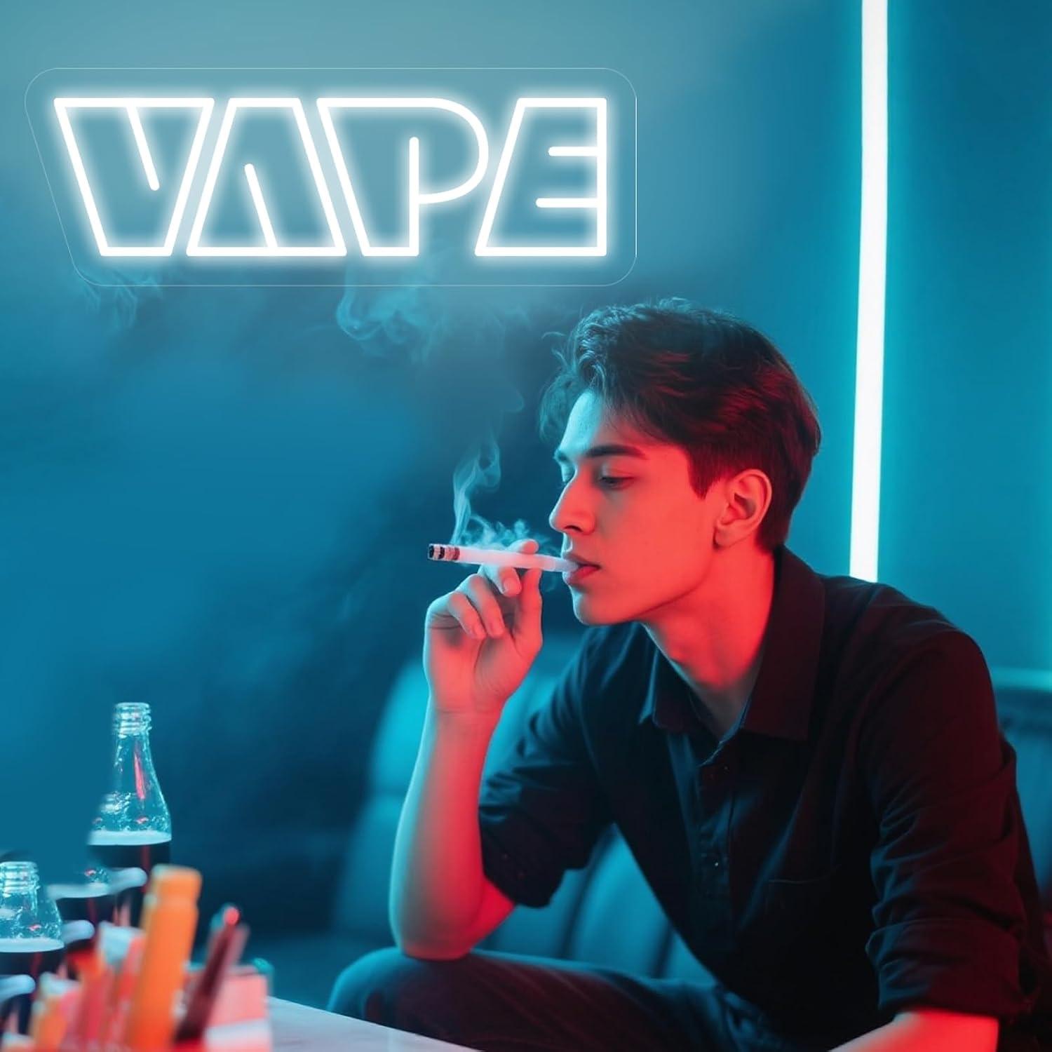 VAPE Neon Sign USB dimbaar LED - Vaping Store recensie en prijs